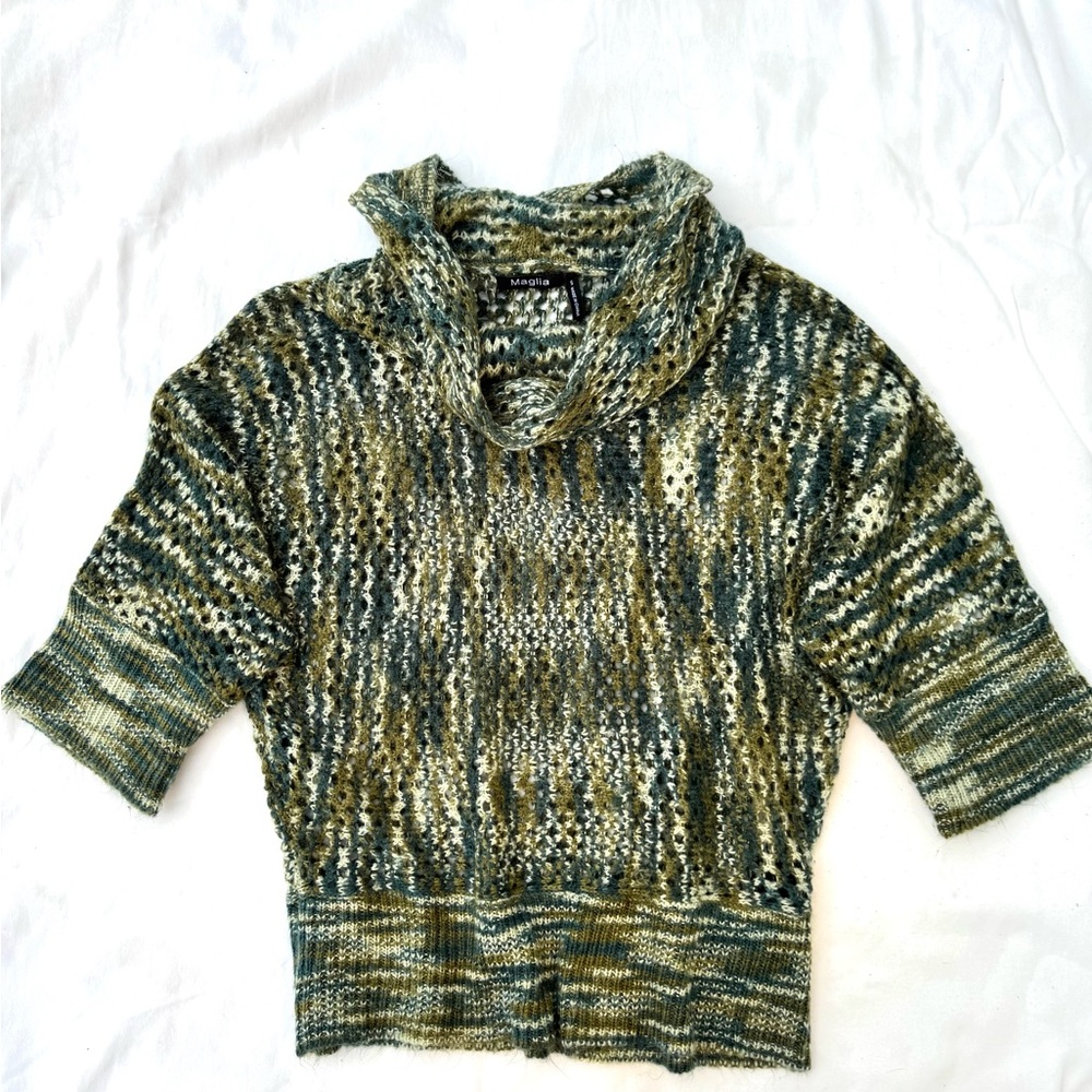 Stylish Green Patterned Sweater